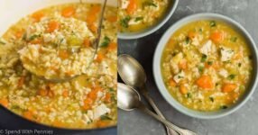 Hen and Rice Soup {Loaded with Veggies & Rice}